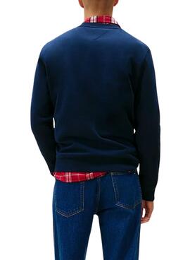 Sweatshirt Tommy Jeans Flag in Marineblau für Herren