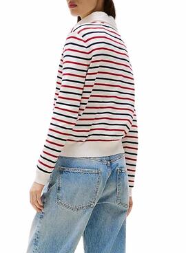 Tommy Jeans Essential Crew Streifenpullover für Damen