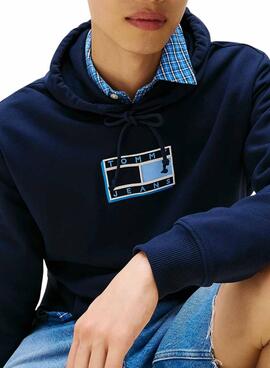 Pullover Tommy Jeans Pop in Marineblau für Männer.