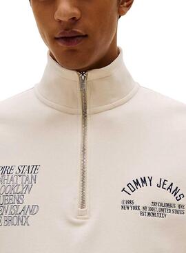 Sweatshirt Tommy Jeans New York beige für Herren