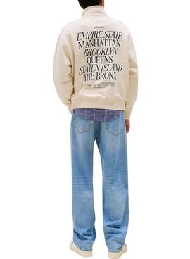 Sweatshirt Tommy Jeans New York beige für Herren
