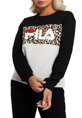 Sweatshirt Fila Leah Leopard Für Damen