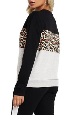 Sweatshirt Fila Leah Leopard Für Damen