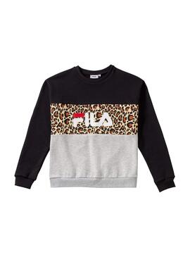 Sweatshirt Fila Leah Leopard Für Damen