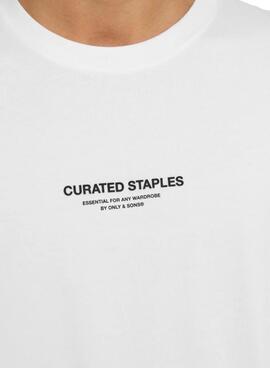 T-shirt Only and Sons Curated weiß für Herren