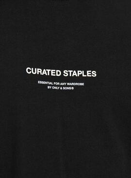 T-Shirt Only and Sons Curated schwarz für Herren