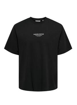 T-Shirt Only and Sons Curated schwarz für Herren
