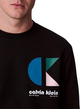 Sweatshirt Calvin Klein Jeans Bauhaus Schwarz für Herren