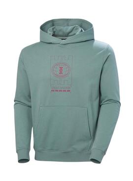 Sweatshirt Helly Hansen Core türkis für Herren.