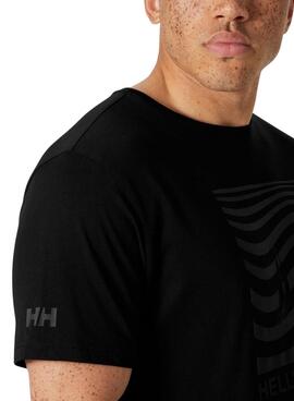 T-Shirt Helly Hansen Shoreline in Schwarz für Herren