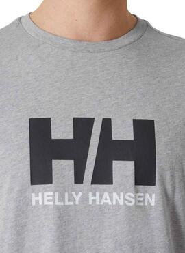 T-Shirt Helly Hansen Logo grau für Herren.