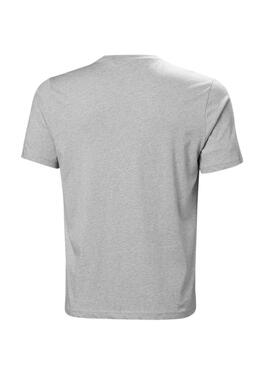 T-Shirt Helly Hansen Logo grau für Herren.
