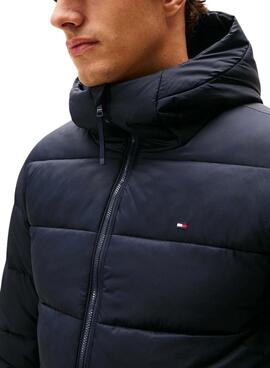 Jacke Tommy Hilfiger Mid Weight Hooded in Marineblau für Herren