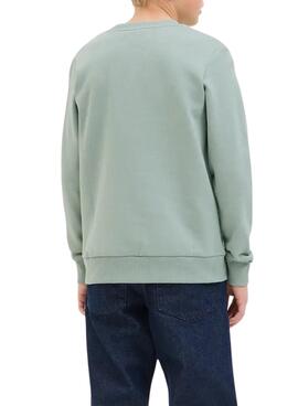Sweatshirt Jack and Jones Geplas grün für Jungen.