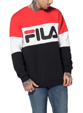 Sweatshirt Fila Blocked Rot Für Herren