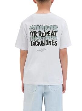T-shirt Jack and Jones Wobly weiß für Jungen