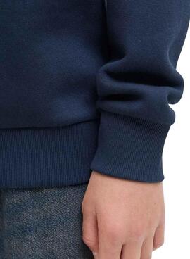 Kapuzenpullover Jack and Jones Logo in Marineblau für Kinder.