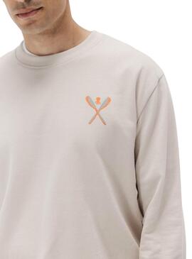 Sudadera El Pulpo Palas in Beige für Herren