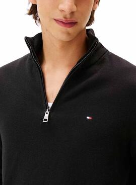 Tommy Hilfiger Kaschmir Reißverschlusspullover in Schwarz für Herren.