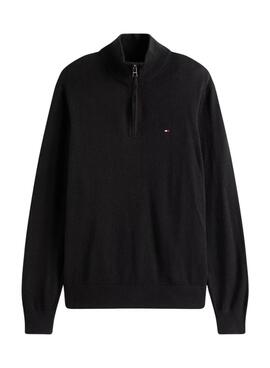 Tommy Hilfiger Kaschmir Reißverschlusspullover in Schwarz für Herren.
