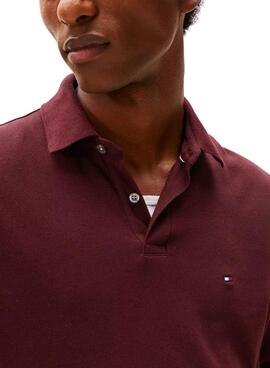 Polo Tommy Hilfiger 1985 granatrot für Herren.