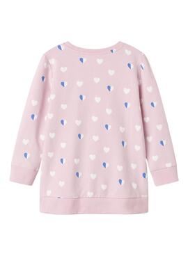 Langer Pullover Name It Lia in Rosa für Mädchen