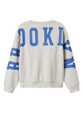Sudadera Name It Nevea en gris relajada para niña