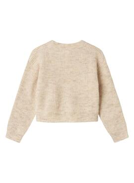 Pullover Name It Holly boxy beige für Mädchen