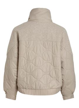 Jacke Vila Vialfie gepolstert in Beige für Damen