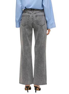 Jeans Vila Vifreya Arie in grauen Streifen für Damen.