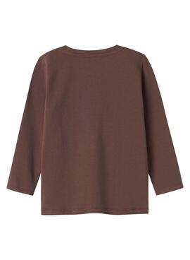 T-shirt Name It Nona Braun für Mädchen.