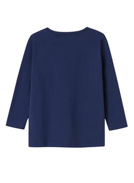 T-Shirt Name It Nichola in Marineblau für Mädchen