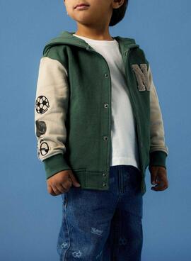 Jacke aus Frottee Name It Nyree in Grün für Jungen.