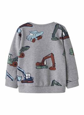 Sudadera Name It Nenean Grau für Jungen.