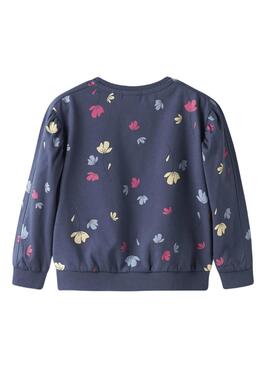 Sweatshirt Name It Nula Blumen Marine für Mädchen