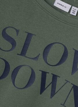 Sweatshirt Name It Nello Grün für Jungen.