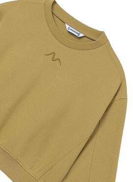 Kapuzenpullover von Mayoral in Senfgelb für Mädchen.