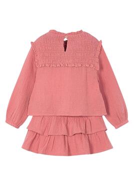 Set Mayoral Rock und Bluse aus Plumetis für Mädchen
