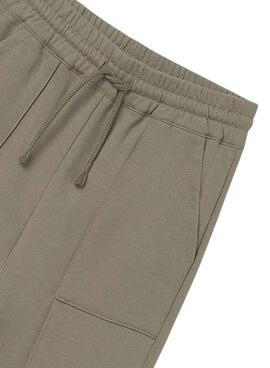 Hose Mayoral lang Frottee Wide Leg Grün Mädchen