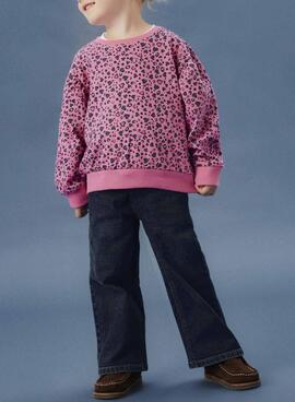 Sweatshirt Name It Nula rosa Herzen für Mädchen.