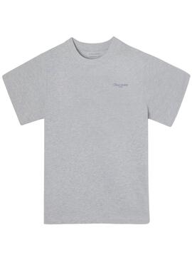 Graues Silbon Tennis Society T-Shirt für Männer