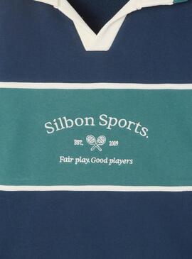 Sweatshirt Silbon Sports Polo in Blau für Herren