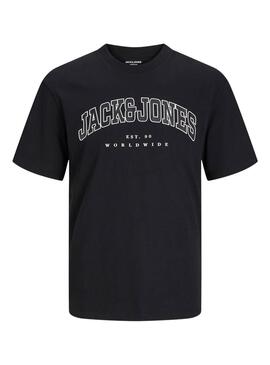 T-Shirt Jack and Jones Caleb Varsity Schwarz Kinder