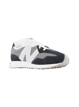 Turnschuhe New Balance 327 grau und schwarz Kinder