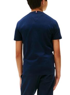 T-Shirt Tommy Hilfiger Varsity Logo marineblau Kinder