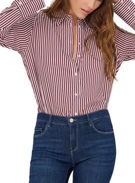 Bluse Only Berit in Rot und Weiß für Damen