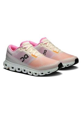 Turnschuhe On Cloud 6 rosa und orange für Damen