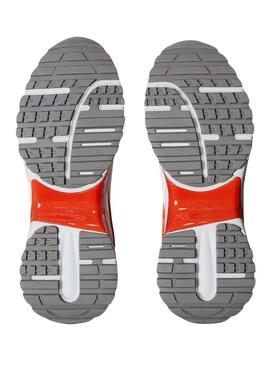 Turnschuhe Calvin Klein Jeans Hike Runner weiß und orange für Herren
