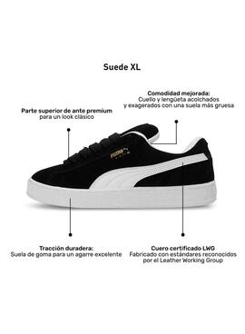 Sneaker Puma Wildleder XL Schwarz für Damen und Herren