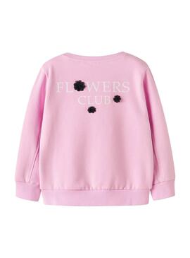 Sweatshirt Name It Linka rosa Blumen für Mädchen